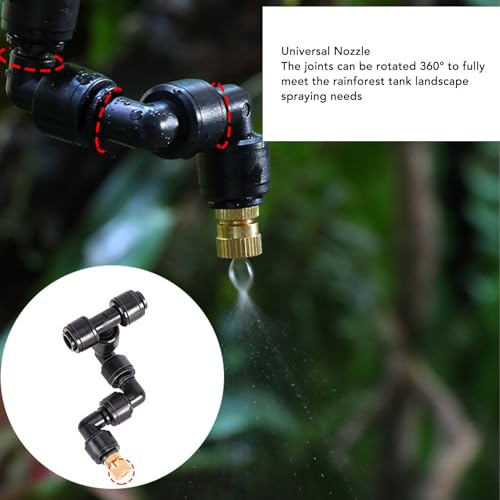 Double Pump Reptile Humidifier Misting System with Color Screen Adjustable Nozzle Automatic Spraying Reptile Mister for Aquarium
