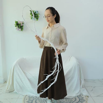 118inch Long Bendable White Grapevine Garland Artificial Tree Branches Fake Cherry Blossom Twigs Grape Flore Vines Wall Hanging Wreath Reptile Climbing For Door Christmas Swing Arch Decoration (Small) - size: ['Small']
