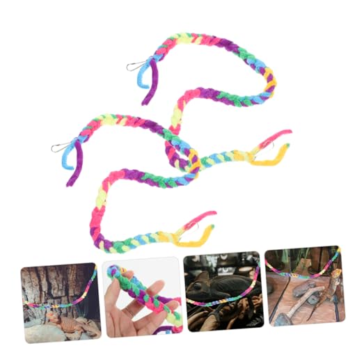 Mipcase 2pcs Crab Climbing Rope and Terrarium Vines Natural Habitat Accessories for Lizards Geckos and Snakes for Pet Tanks and Reptile Environments