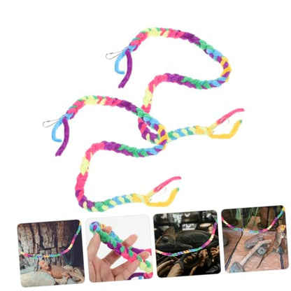 Mipcase 2pcs Crab Climbing Rope and Terrarium Vines Natural Habitat Accessories for Lizards Geckos and Snakes for Pet Tanks and Reptile Environments