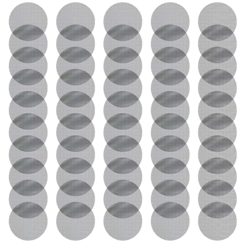 50Pcs Flower Pot Hole Mesh Pad Drainage Hole Bonsai Mesh Drainage Screens Pot Bonsai Bottom Grid Mat Gray Circular 1 One Size
