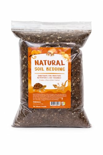 Natural Soil Bedding Substrate for Bioactive Enclosures of Reptiles Tortoise Hermit Crabs Tarantulas (4 Quart)