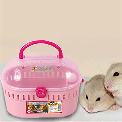 Portable Travel Hamster Cage for Carrier Breathable Outdoor for Hamster Small Animals Vacation Easy to Comfortable