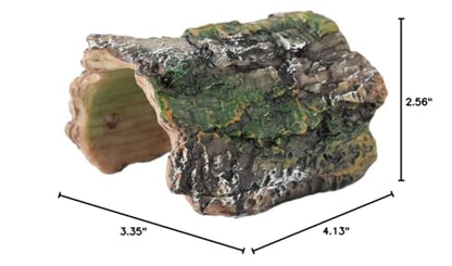 OMEM Reptile Hideout Box, Spider, Scorpion Reptile Hides and Caves Habitat Decor, Imitation Bark Resin Hidden Nest Tortoise Supplies
