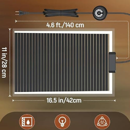 Resin Warmer | with Thermostat 40W Dryer,16.54x11.02in Fast Reptile Heating Pad | for Casting Molds DIY Crafts Under Tank Terrarium Table Jewelry Making