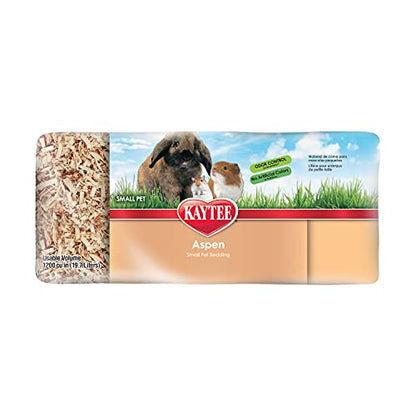 Kaytee Aspen Small Animal Pet Bedding For Pet Guinea Pigs, Rabbits, Hamsters, Gerbils, and Chinchillas, 19.7 Liters - size: 19.7 Liter