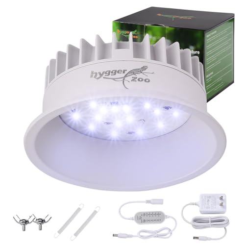 UVB Light for Reptiles, UVA UVB Reptile Light Fixture with Timer LED UVB Bulb for Bearded Dragon Gecko Turtle Chameleon Lizard Snake, Adjustable Brightness UVB Lamp for Reptile Tank Accessories, White - color: White, size: 1 Pack