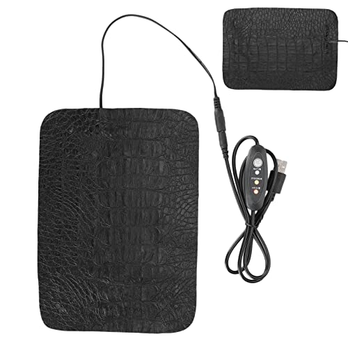 Aramox 108W Reptile Heat Mat PU Leather Reptile Heating Pad 3 Level Temperature Adjust 40cm USB Under Tank Heater for Lizards Snakes Turtles Small Pets (Small 12 Inch) - size: Small 12 Inch