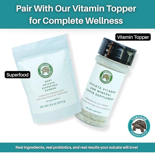Baby Sulcata Food with Calcium - Human Grade Scientifically Formulated Diet for Healthy Growth - 4.5 oz 30-Day Supply for Grassland Tortoise Lovers! - size: 4.5 Ounce (Pack of 1)