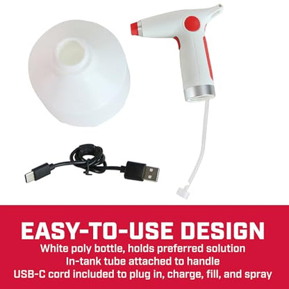 Chapin 75004: 1-Liter USB-C Battery Powered Electric Sprayer, Rechargeable, Portable Garden and Plant Sprayer, Mister, for Outdoor and Indoor Plants and Small Gardens, Handheld Powered, White