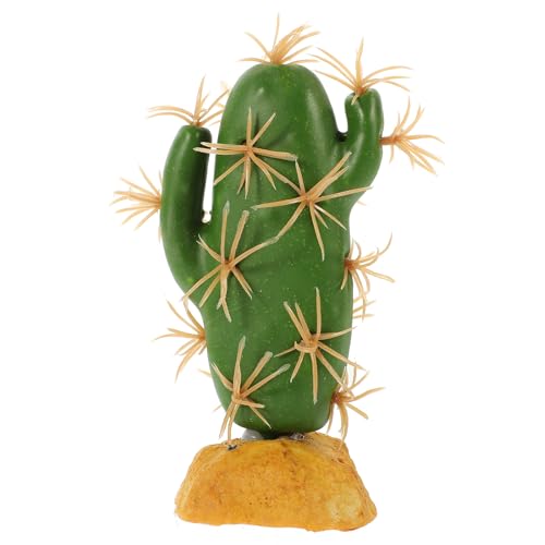Reptile Terrarium Artificial Cactus Plant for Amphibian Habitat Decor, Non-Toxic Plastic Reptile Tank Decoration Suitable for Lizards, Snakes, Frogs, and Geckos