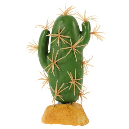 Healifty Reptile Terrarium Artificial Cactus Plant Decor, Faux Succulent Habitat Ornament for Amphibian Tank, Sturdy Plastic Reptile Supplies Decoration for Lizard and Frog Enclosures