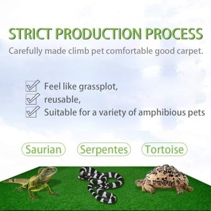 Hamiledyi Reptile Carpet 39 x 20 Inch Terrarium Bedding Substrate Liner Reptile Mat Tank Accessories for Bearded Dragon Lizard Tortoise Leopard Gecko Snake