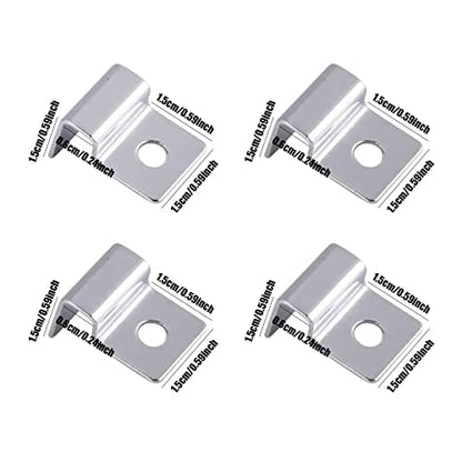 Suxgumoe Aquarium Cover Clips, 4 Pcs 6mm / 8mm / 10mm / 12mm Stainless Steel Fish Tank Glass Cover Clip Support Holder Universal Lid Clips for Rimless Aquariums (6mm) - size: 6mm