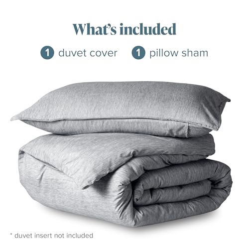 Bare Home Bedding Duvet Cover Twin/Twin Extra Long Size - Premium 1800 Super Soft Collection - Lightweight, Soft Textured Duvet Cover (Twin/Twin XL, Heathered Charcoal) - color: 32 - Heathered Charcoal (No Comforter), size: Twin/Twin XL