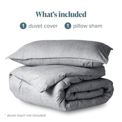 Bare Home Bedding Duvet Cover Twin/Twin Extra Long Size - Premium 1800 Super Soft Collection - Lightweight, Soft Textured Duvet Cover (Twin/Twin XL, Heathered Charcoal) - color: 32 - Heathered Charcoal (No Comforter), size: Twin/Twin XL