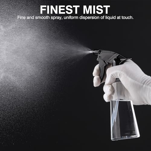 Spray Bottles 2 Pack 9.4 oz Plastic Refillable Water squirt bottle | Empty Spray Bottles Leak Proof Adjustable Fine Mist Spray Bottle for Plants, Cleaning, Hair, Pet