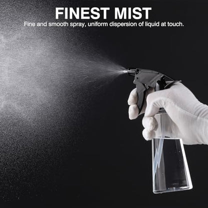 Spray Bottles 2 Pack 9.4 oz Plastic Refillable Water squirt bottle | Empty Spray Bottles Leak Proof Adjustable Fine Mist Spray Bottle for Plants, Cleaning, Hair, Pet