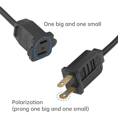 RTNLIT Lamp Dimmer Plug Switch Extension Cord for Dimmable Indoor Outdoor String Lights Halogen Incandescent (6Ft, Black)
