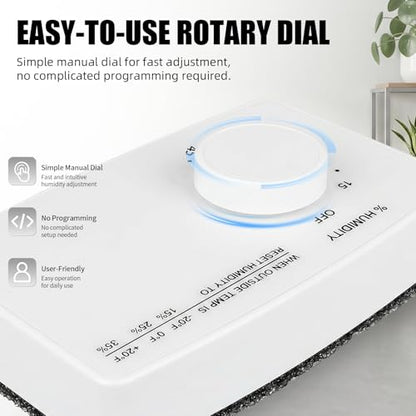 4655 24 VAC Control Switch Replacement for Manual Humidistat Humidifier Manual Water Saver Furnace Humidifier (White)