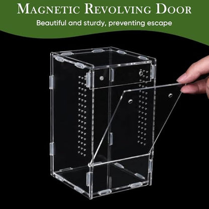 Chameleon Enclosure - Acrylic Tarantula Cage | Escape Proof Reptile Tank,for Observation Home Pet Store Bedroom Living Room Office