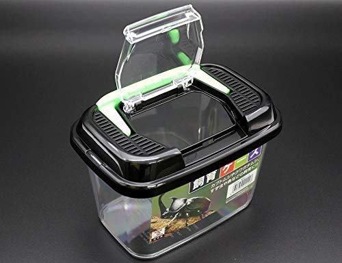 Critter Keeper with Handle, Easy to Observe, Terrarium for Bugs, Fish, Lizards, Crawfish, Frogs, or Snakes, Insect cage, Made in Japan (1pc) - style: 1pc