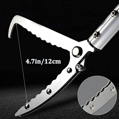 55''-87'' Telescopic Snake Grabber Tongs, Professional Reptile Handling Tool with Wide Jaw for Safe Catching & Relocation of Dangerous Snakes,Perfect for Wildlife Experts & Pet Owners