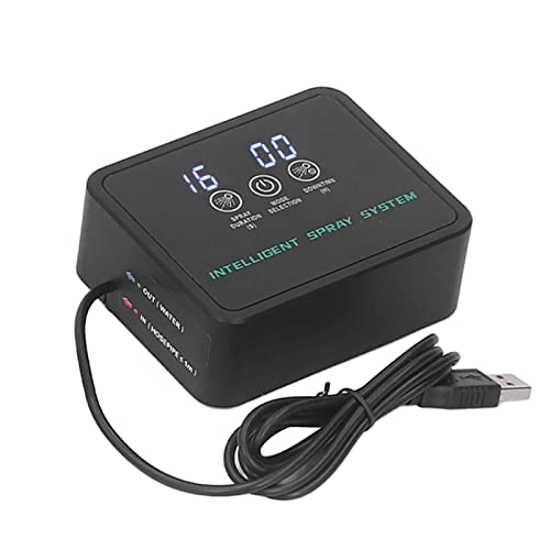 Focket Reptile Humidifier, 360 Degree Nozzles Intelligent Timing Automatic Misting System, Reptile Fogger with Complete Kit for Terrariums Rainforest Plants