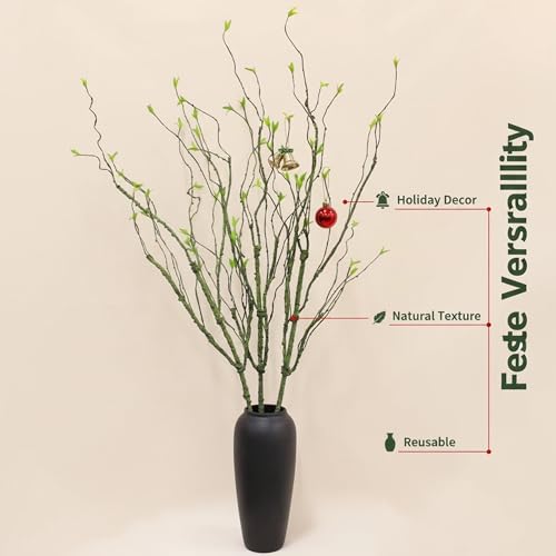3pcs 49 inch Artificial Evergreen Vine Branches for Decoration Wall Tree Artificial Hanging Leaf Plant Indoor and Outdoor Decorative Fake Plants (Dark Green)