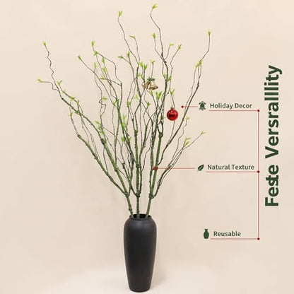 3pcs 49 inch Artificial Evergreen Vine Branches for Decoration Wall Tree Artificial Hanging Leaf Plant Indoor and Outdoor Decorative Fake Plants (Dark Green)