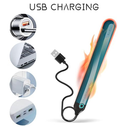 Heating Stick Heater Heating USB Space Heater Stick Pad with 2 Pcs Drying Stick, Stick Quick Heating With automatic temperature control indicator light,115°F Fast Heating,Water Absorption Dry Rod - color: white+blue