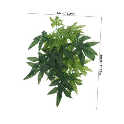 POPETPOP Reptile Plants Hanging - Terrarium Plants with Suction Cup for Bearded Dragons Lizards Geckos Snake Pets and Hermit Crab Tank Habitat Decorations - 12 inches