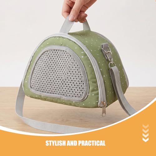 TOYANDONA 2pcs Portable Small Pet Carrier Bag for Hamster, Lizard, Sugar Glider, and Reptiles, Made of Sturdy Polyester and Oxford Cloth, Suitable for Travel and Outdoor Use in Weather