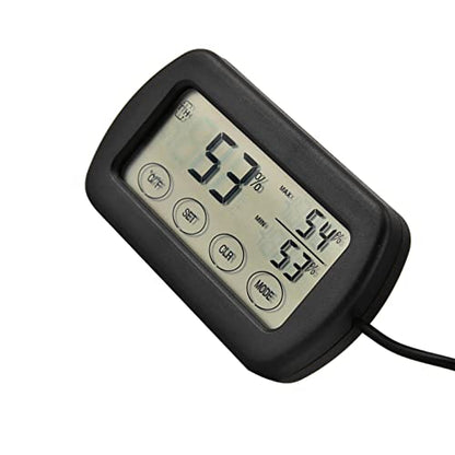 GOWENIC LCD Egg Incubator Thermometer Hygrometer, Reptile Tank Digital Thermometer Hygrometer with Probe, Egg Incubator Accessories for Reptile Tank Indoor