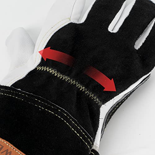 YESWELDER Premium Goatskin TIG Welding Gloves | Top Grain Leather | High Dexterity |True - Fit-XL - size: X-Large (Pack of 1)