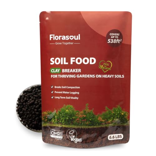 Florasoul® Clay Breaker Soil Amendment (6.6 lbs) – Revitalize Heavy Clay & Compacted Soil – Plant-Based & Vegan Formula – Enhances Drainage & Aeration – for Gardens, Lawns & Flower Beds - color: Clay