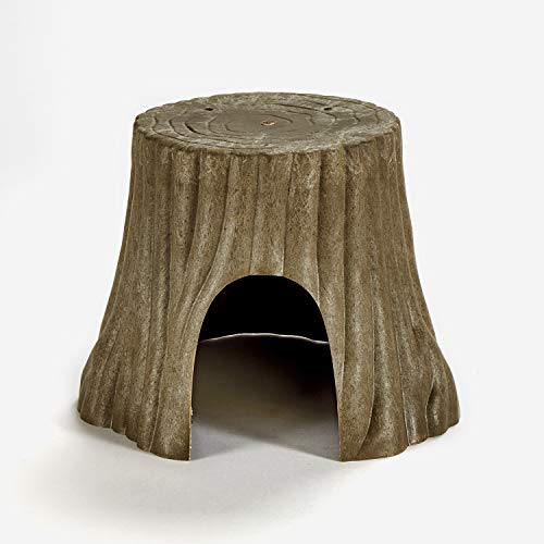 Kaytee Natural Tree Trunk Habitat Hideout for Pet Dwarf Rabbits, Guinea Pigs, Hamsters, and Chinchillas, Large - size: Large