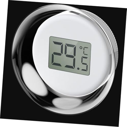 FOMIYES 3 Pcs Aquarium Temperature Gauge Tank Thermometer Terrarium Digital Reptile Water Thermometer LCD Display Thermometer Suction Cup Thermometer Fishtank Container Number White, Whitex3pcs