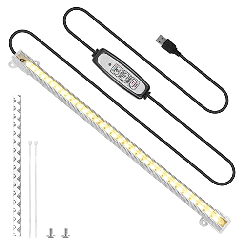 Sondiko Grow Light Strip, Full Spectrum Sunlike Auto ON&Off Grow Light Strip with 3/9/12H Timer&10 Dimmable Levels for Indoor Plants (13.2 inches Length) - size: Full Spectrum Sunlike Grow Light Strip