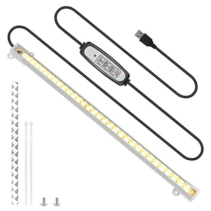 Sondiko Grow Light Strip, Full Spectrum Sunlike Auto ON&Off Grow Light Strip with 3/9/12H Timer&10 Dimmable Levels for Indoor Plants (13.2 inches Length) - size: Full Spectrum Sunlike Grow Light Strip