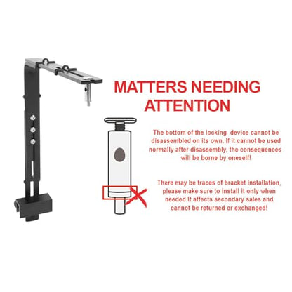 Fish Tank Light Stand,Aluminum Alloy Adjustable Height Fish Tank Lamp Stand Reptile Lamp Bracket for Aquariums with High Stability (Black) - color: Black