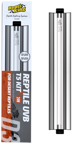 UVB Reptile Light, 24W T5 Light Fixture and 10.0 UVB Tube Kit, for Desert-Dwelling Reptiles, Bearded Dragon UVB Light - color: T5 UVB Light