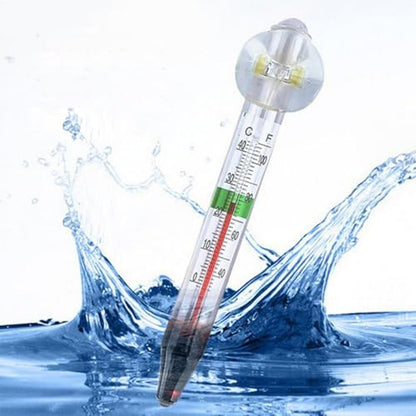 Aquarium Thermometer, Fish Tank Thermometer, Aquarium Temperature Gauge, Floating Thermometer for Fish Tank, Household Fish Tank Temperature Gauge with Suction Cup