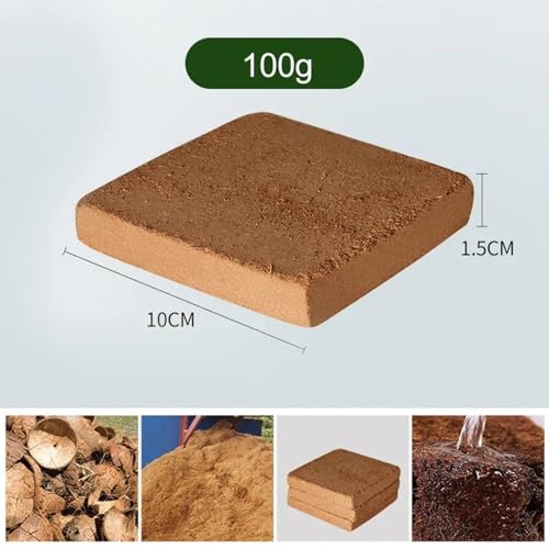 2026 NEW Premium Coco Coir Brick High Nutrient Compressed Coconut Soil Organic Low EC & PH Balanced Potting Soil for All Plants Gardening Hydroponics and Reptile Substrate