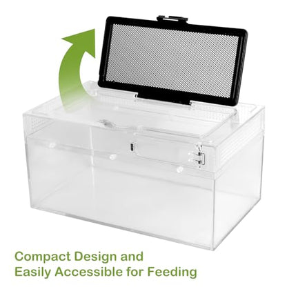 Reptile PC Terrarium Amphibian Tank Spider Enclosure Snake Cage 7x11.8x5.9inch Suitable for breeding Leopard Gecko,Frog,Hermit Crab,Lizards,Isopod,Tarantula,Turtles,Chameleons,Jumping Spiders - size: Large