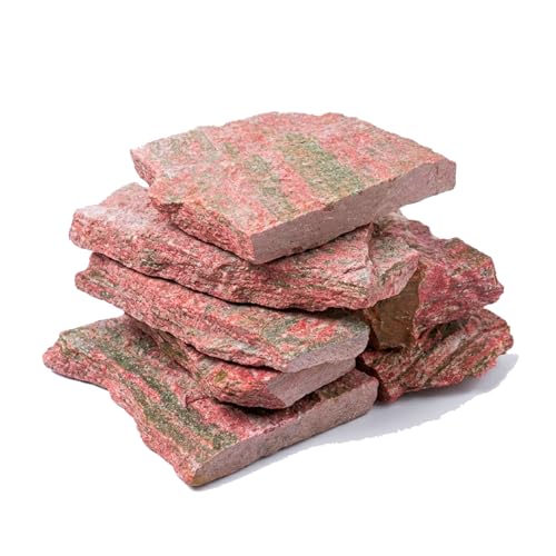 HAELFMRI 20 Lbs Natural Grey Slate Stones - Craggy Layered Rocks for Aquarium Hardscape & Iwagumi, PH Neutral Fish Tank Decor for Shrimp & Cichlids, Mixed Sizes 2-9 Inch for Terrarium
