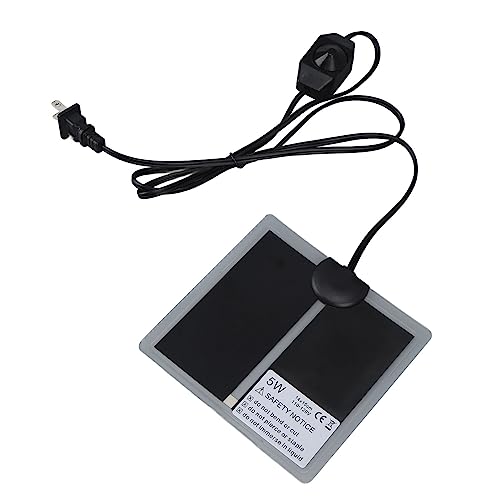 Fdit Reptile Terrarium Heat Pad, Adjustable Temperature Under Tank Heater for Snake Lizard, Watertight PET Heating Mat for Pet Warmth and Comfort (5W) - size: 5W