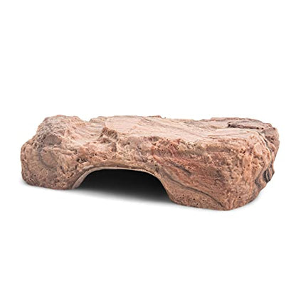 Fluker's Reptile Rock Cave with Basking Area, Natural Looking Rock Cave for All Reptiles, Amphibians and Arachnids