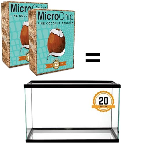 Microchip Coconut Substrate for Inverts and Reptiles Loose Fine Coconut Husk Chip Mix Reptile and Tarantula Bedding for Terrarium Floor (12 Quart (2 Pack)) - size: 12 Quart (2 Pack)