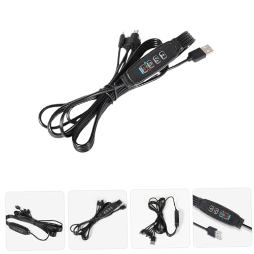 Toyvian USB Plant Light Control Line with Timer and Touch Switch Adjustable Brightness for Indoor Seedling Grow Light Versatile USB Interface for Succulent Hydroponic Greenhouse